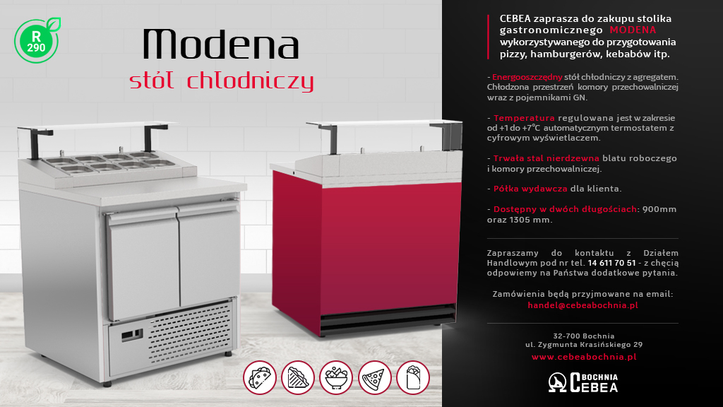 Modena – stół chłodniczy